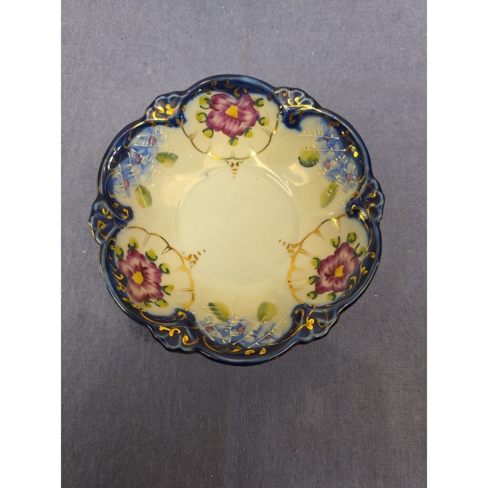 Antique Nippon Hand Painted Porcelain Mini Bowl. Candy Dish Trinkets Rings...